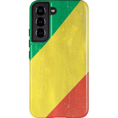 Republic of the Congo Flag Distressed Galaxy S22 Pro Case